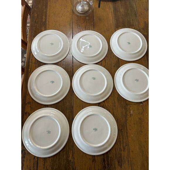Vintage Syracuse China Whitfield Gardenia pattern dinner plates, Set of 8 - Picture 4 of 5